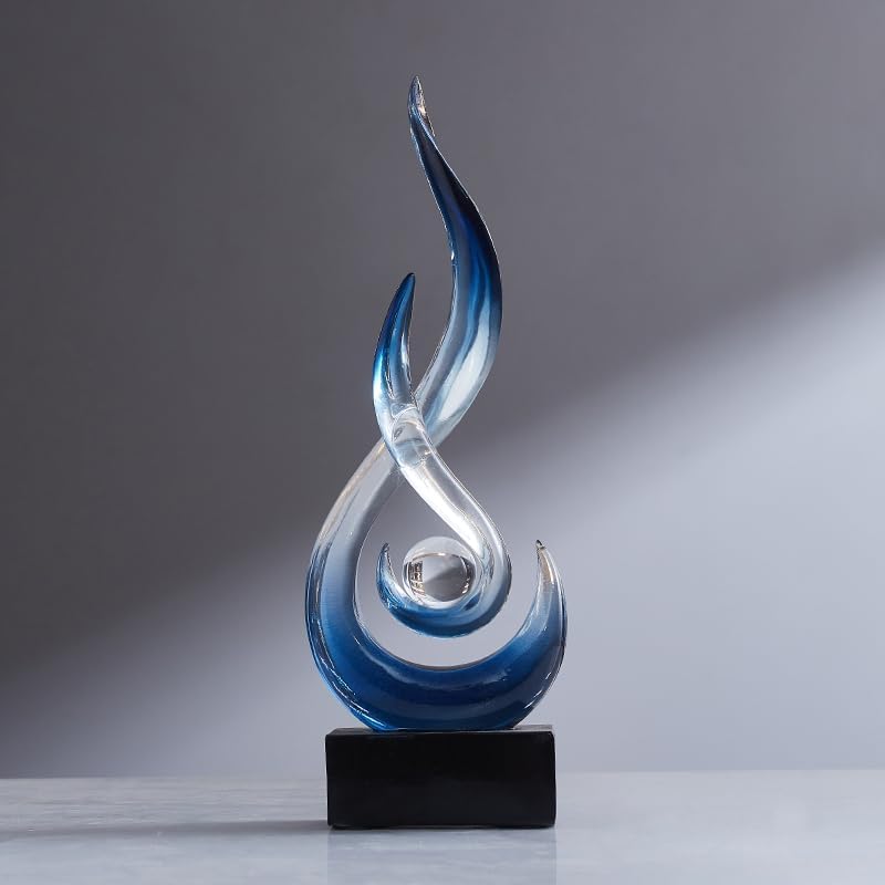 FormaHaven Modern Abstract Resin Sculpture – Contemporary Home Decor Statue