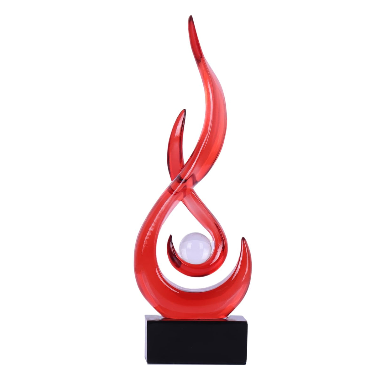 FormaHaven Modern Abstract Resin Sculpture – Contemporary Home Decor Statue