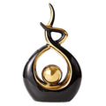 FormaHaven Abstract Ceramic Couple Sculpture – Modern Two-Tone Home Decor