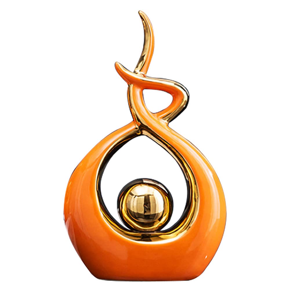 FormaHaven Abstract Ceramic Couple Sculpture – Modern Two-Tone Home Decor