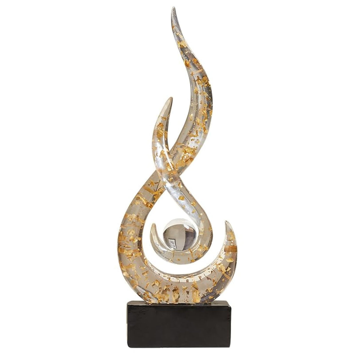 FormaHaven Modern Abstract Resin Sculpture – Contemporary Home Decor Statue