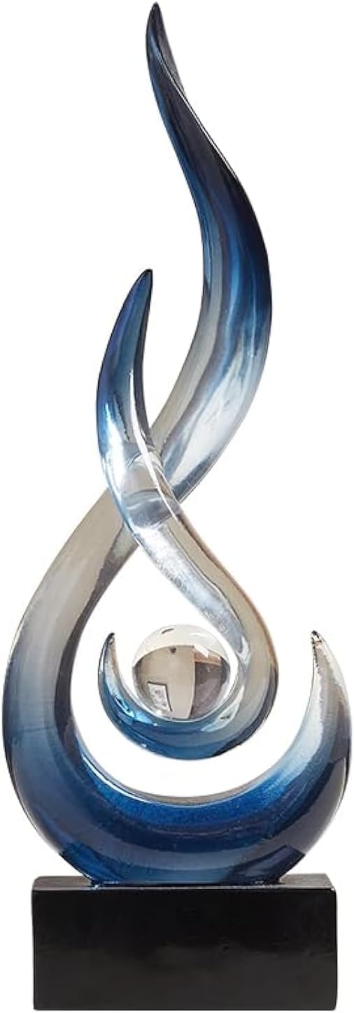 FormaHaven Modern Abstract Resin Sculpture – Contemporary Home Decor Statue