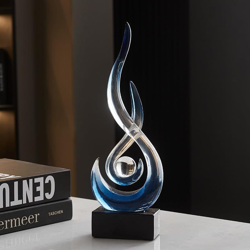 FormaHaven Modern Abstract Resin Sculpture – Contemporary Home Decor Statue