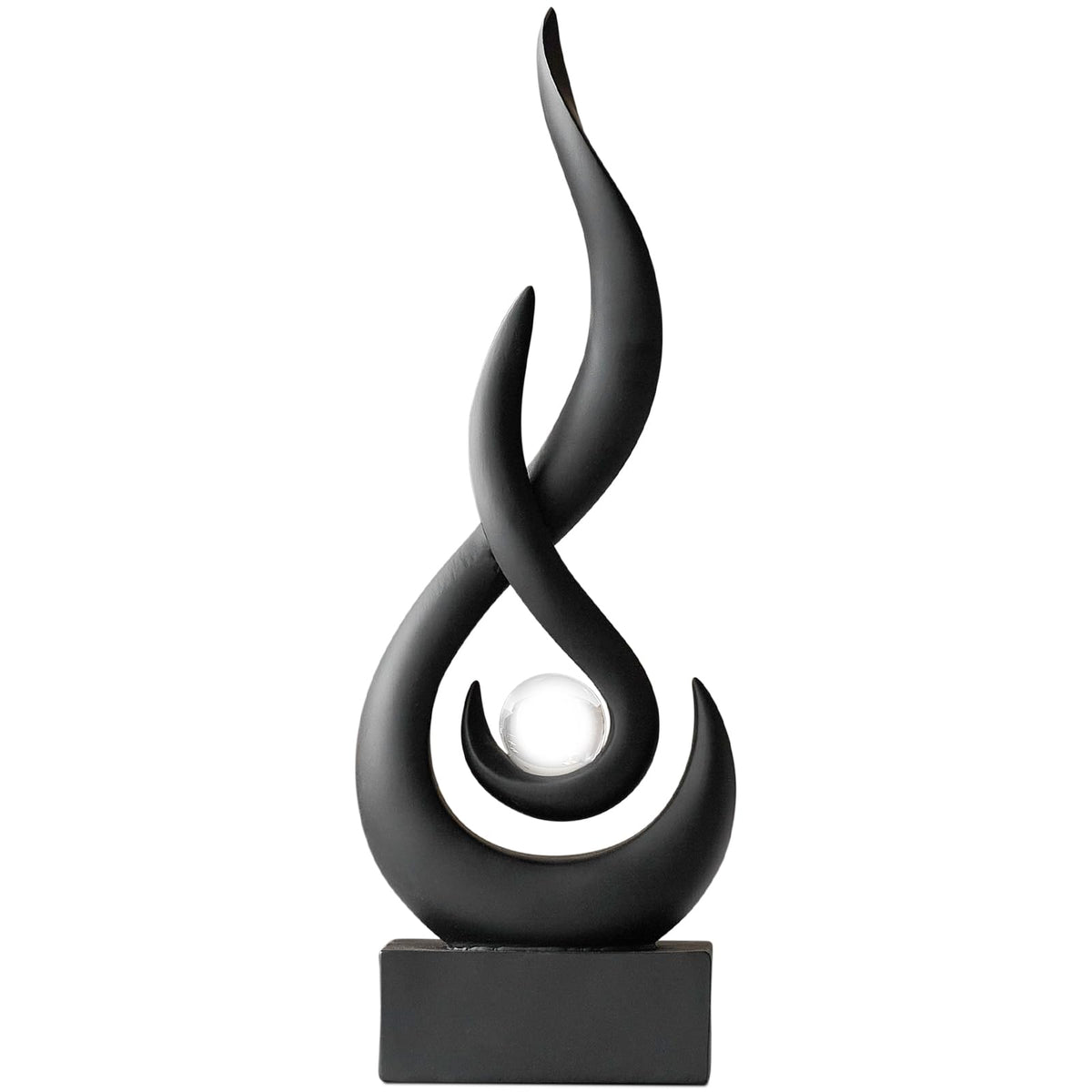 FormaHaven Modern Abstract Resin Sculpture – Contemporary Home Decor Statue