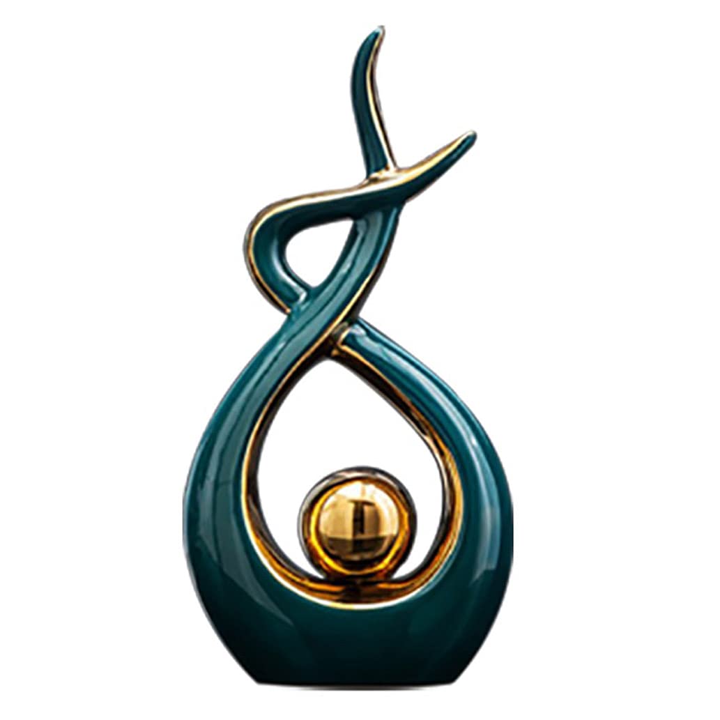FormaHaven Abstract Ceramic Couple Sculpture – Modern Two-Tone Home Decor