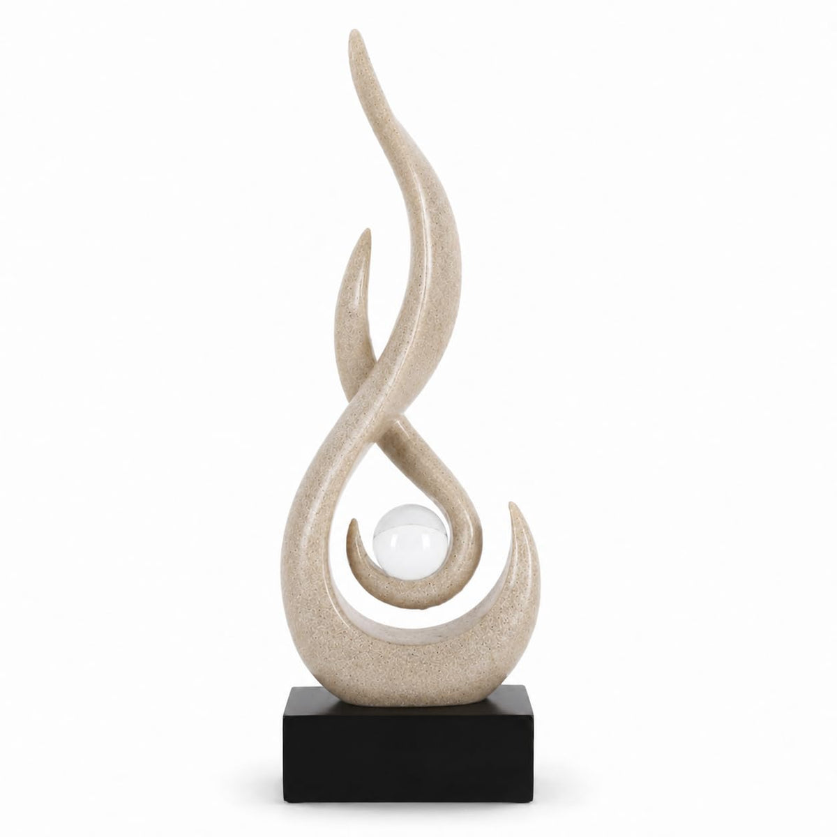 FormaHaven Modern Abstract Resin Sculpture – Contemporary Home Decor Statue