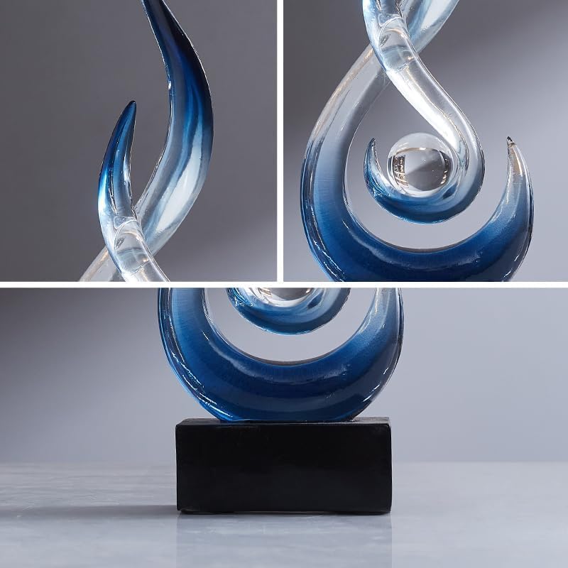 FormaHaven Modern Abstract Resin Sculpture – Contemporary Home Decor Statue