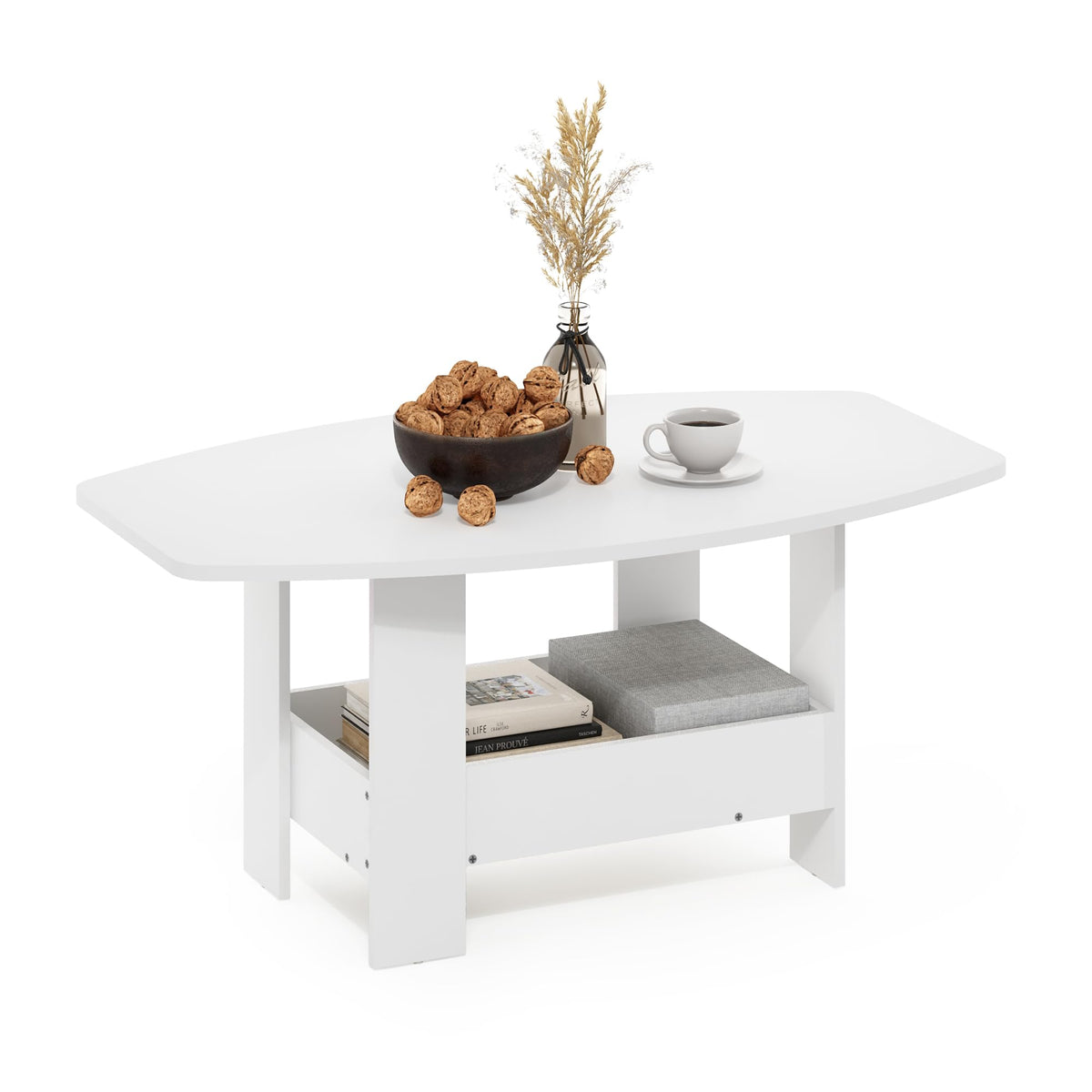 FormaHaven Modern 2-Tier Rectangular Coffee Table – Minimalist Living Room Table
