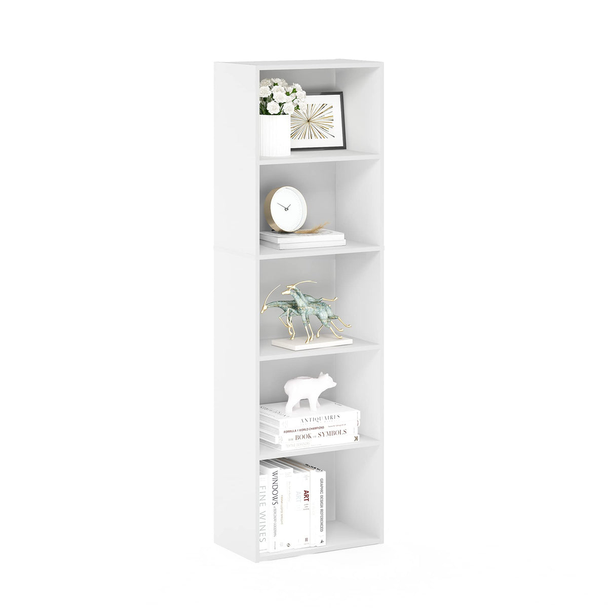 FormaHaven 5-Cube Bookshelf – Modern Open Storage Organizer