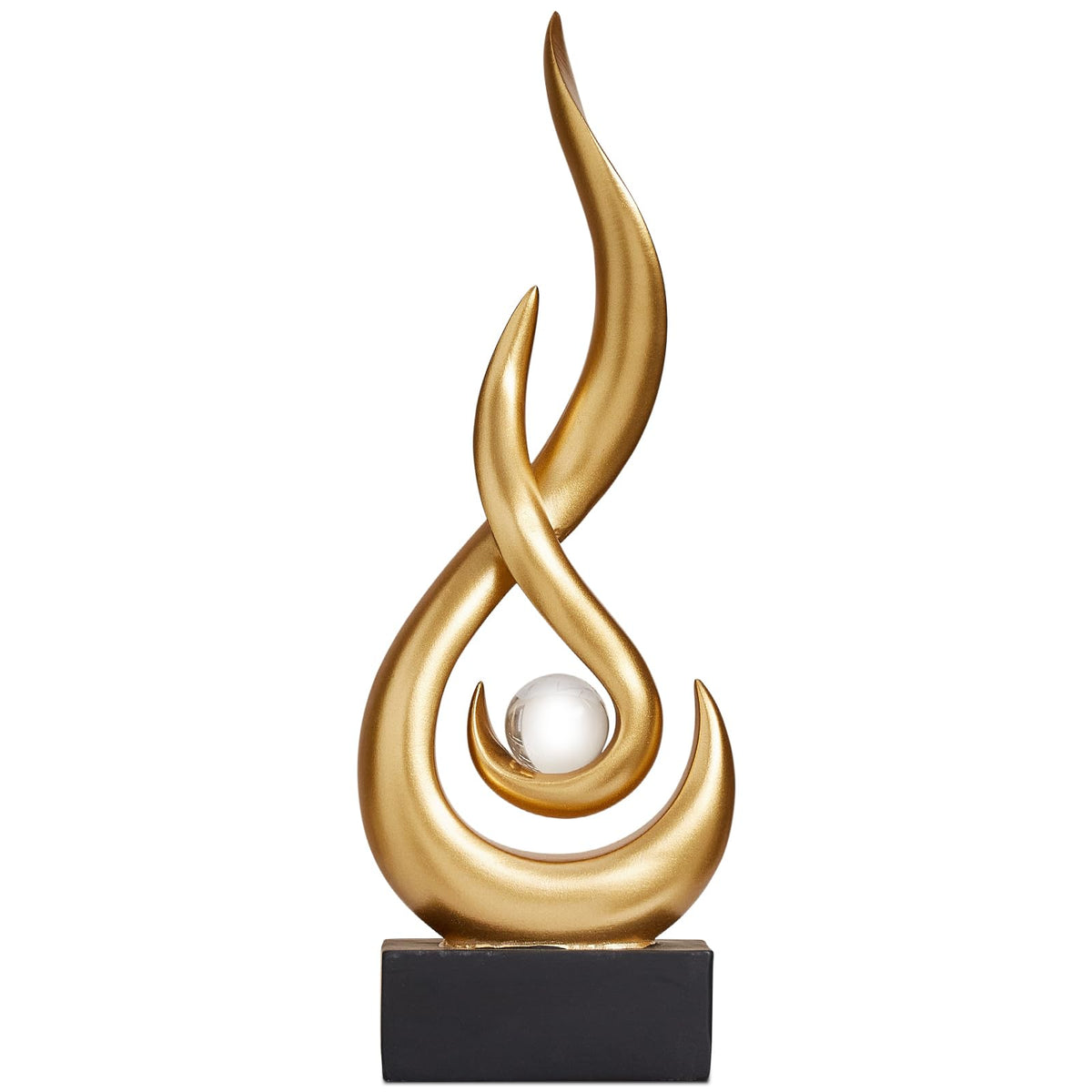 FormaHaven Modern Abstract Resin Sculpture – Contemporary Home Decor Statue