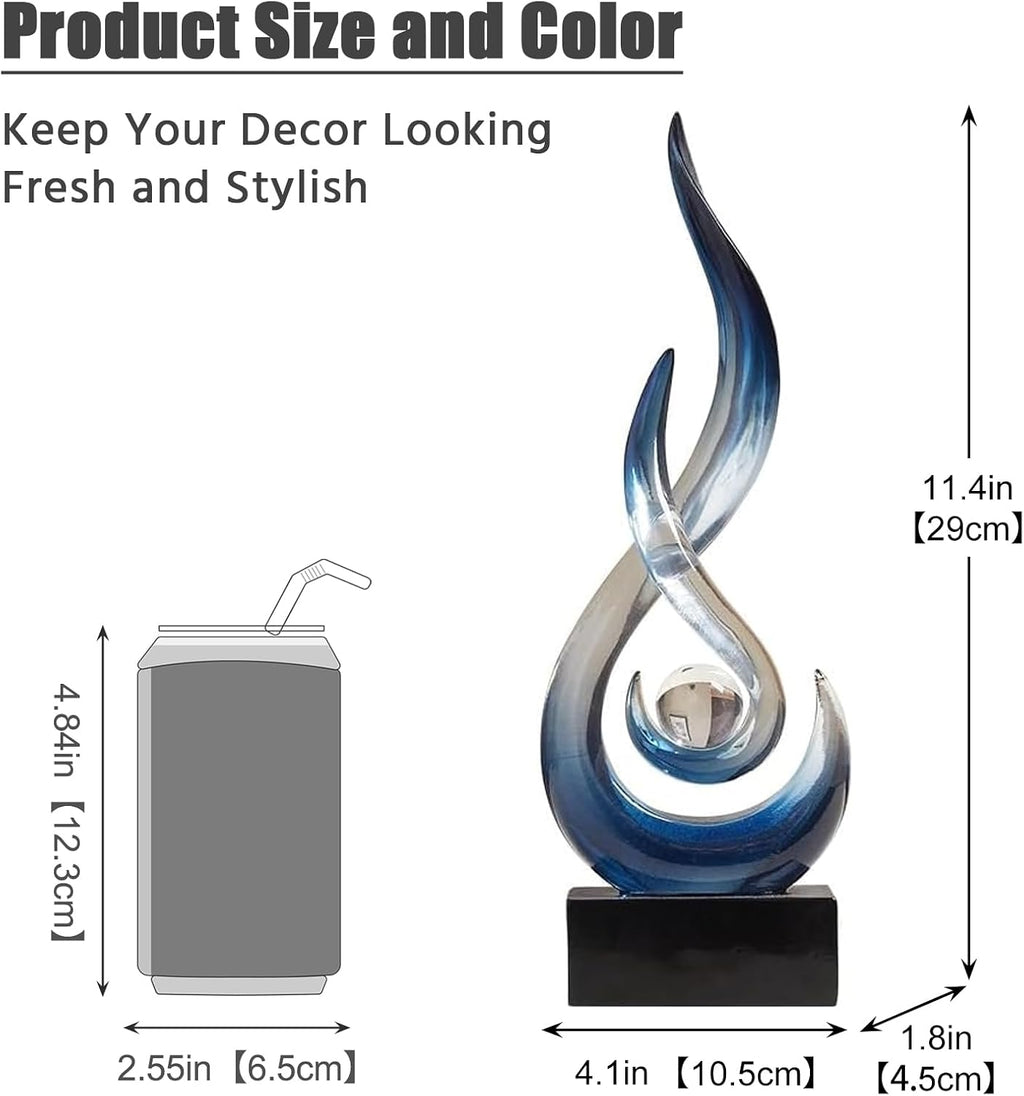 FormaHaven Modern Abstract Resin Sculpture – Contemporary Home Decor Statue