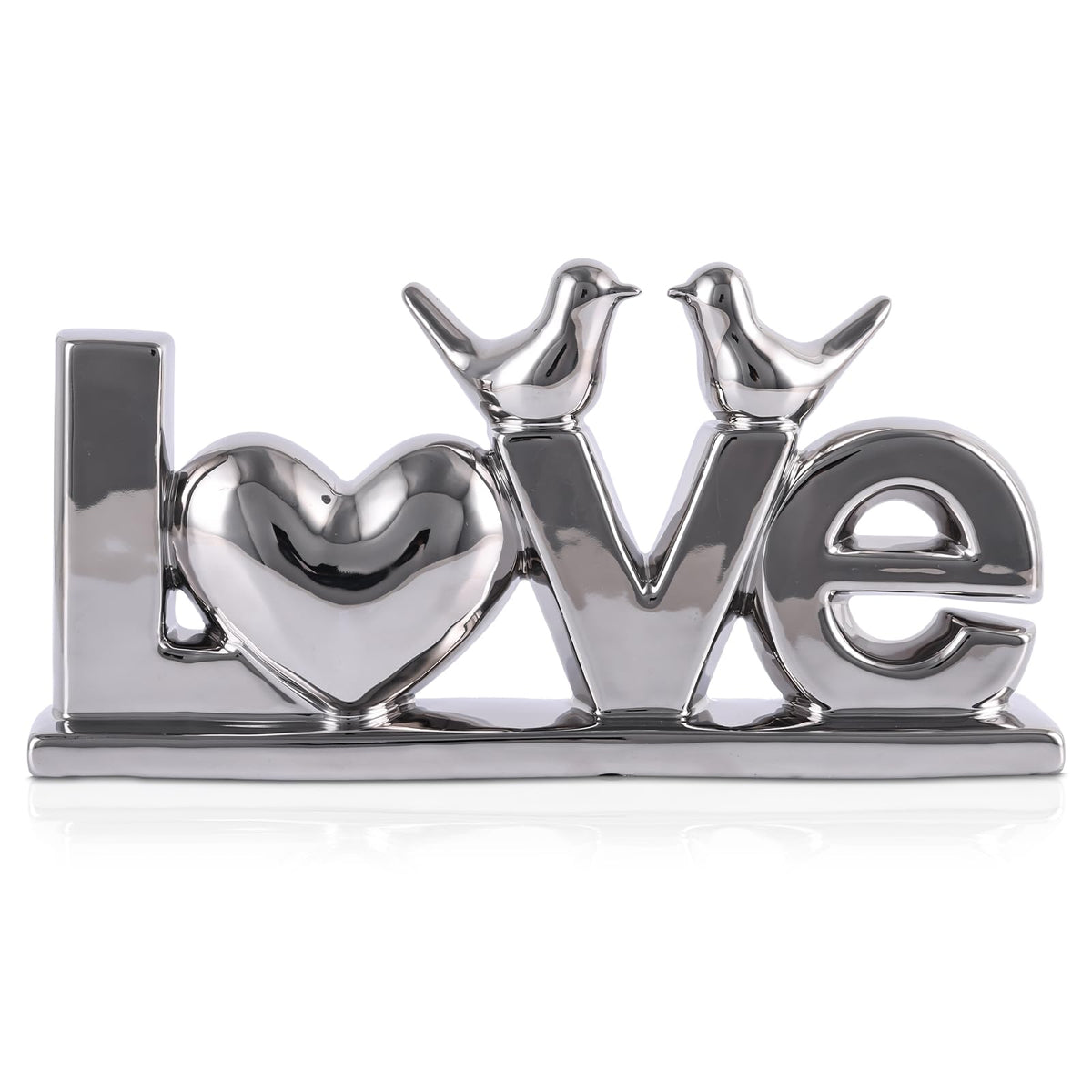 FormaHaven Love Birds Decorative Sculpture – LOVE Word Art