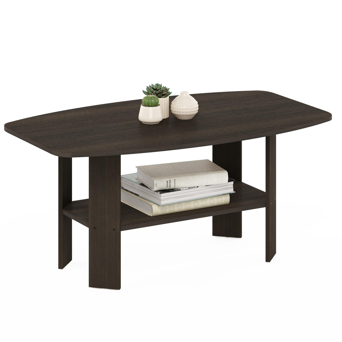 FormaHaven Modern 2-Tier Rectangular Coffee Table – Minimalist Living Room Table