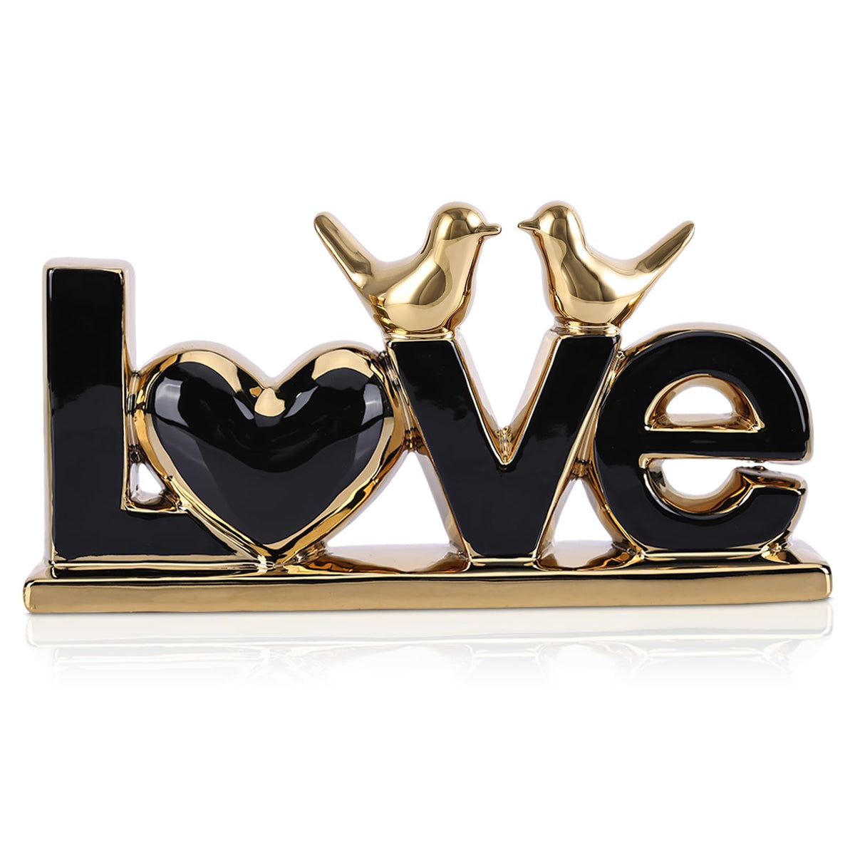 FormaHaven Love Birds Decorative Sculpture – LOVE Word Art