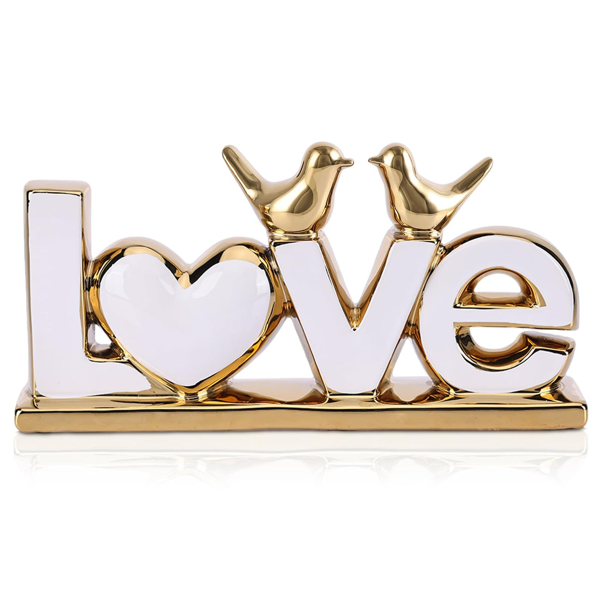 FormaHaven Love Birds Decorative Sculpture – LOVE Word Art