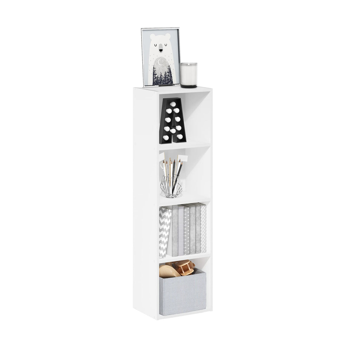 FormaHaven 5-Cube Bookshelf – Modern Open Storage Organizer
