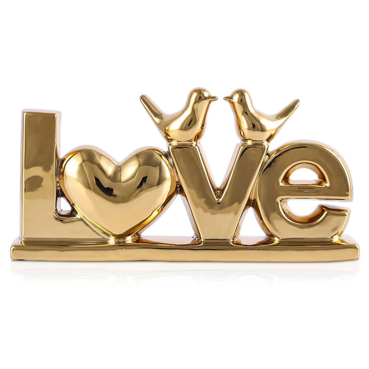 FormaHaven Love Birds Decorative Sculpture – LOVE Word Art