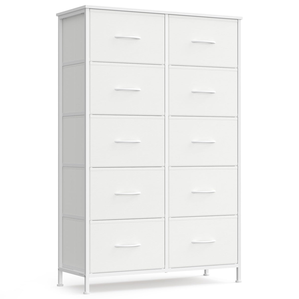 FormaHaven 4-Drawer Fabric Dresser with Steel Frame – Modern Storage Tower