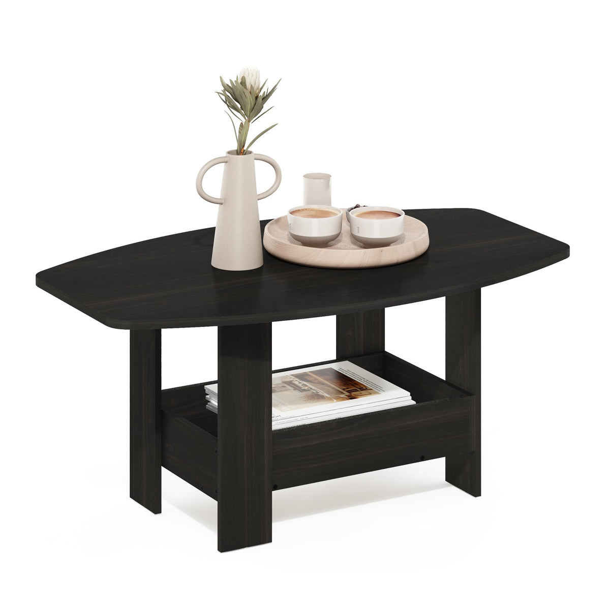 FormaHaven Modern 2-Tier Rectangular Coffee Table – Minimalist Living Room Table