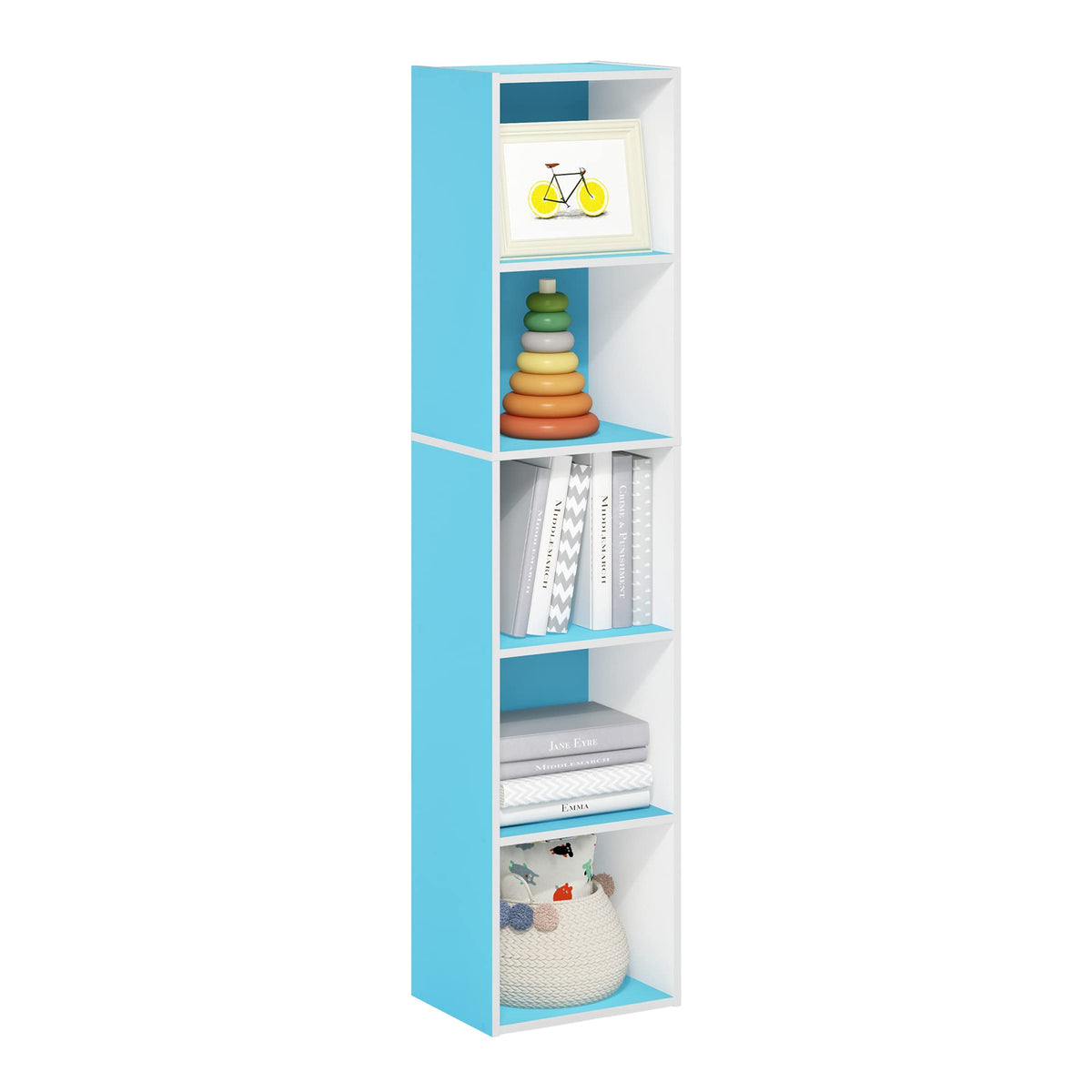 FormaHaven 5-Cube Bookshelf – Modern Open Storage Organizer