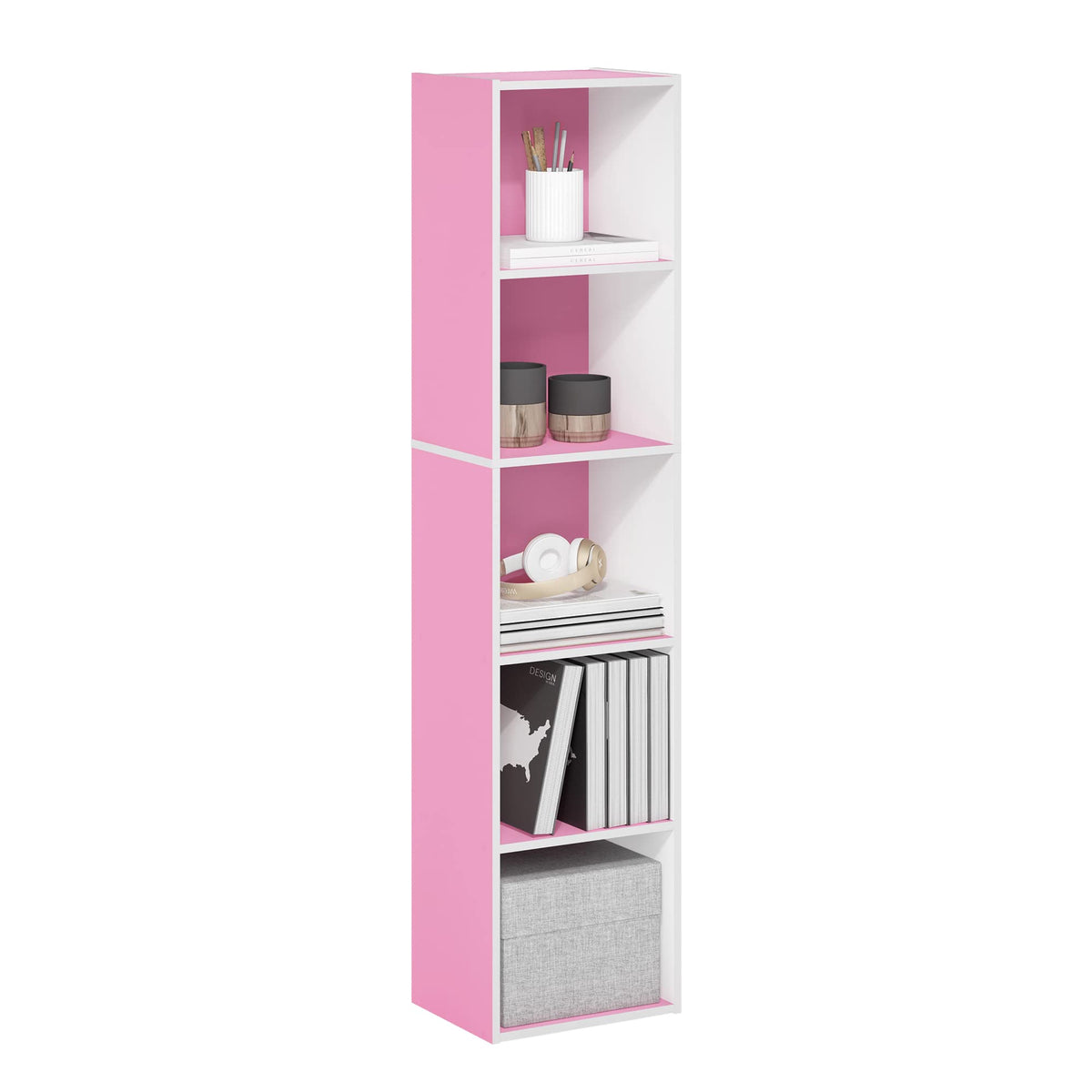 FormaHaven 5-Cube Bookshelf – Modern Open Storage Organizer