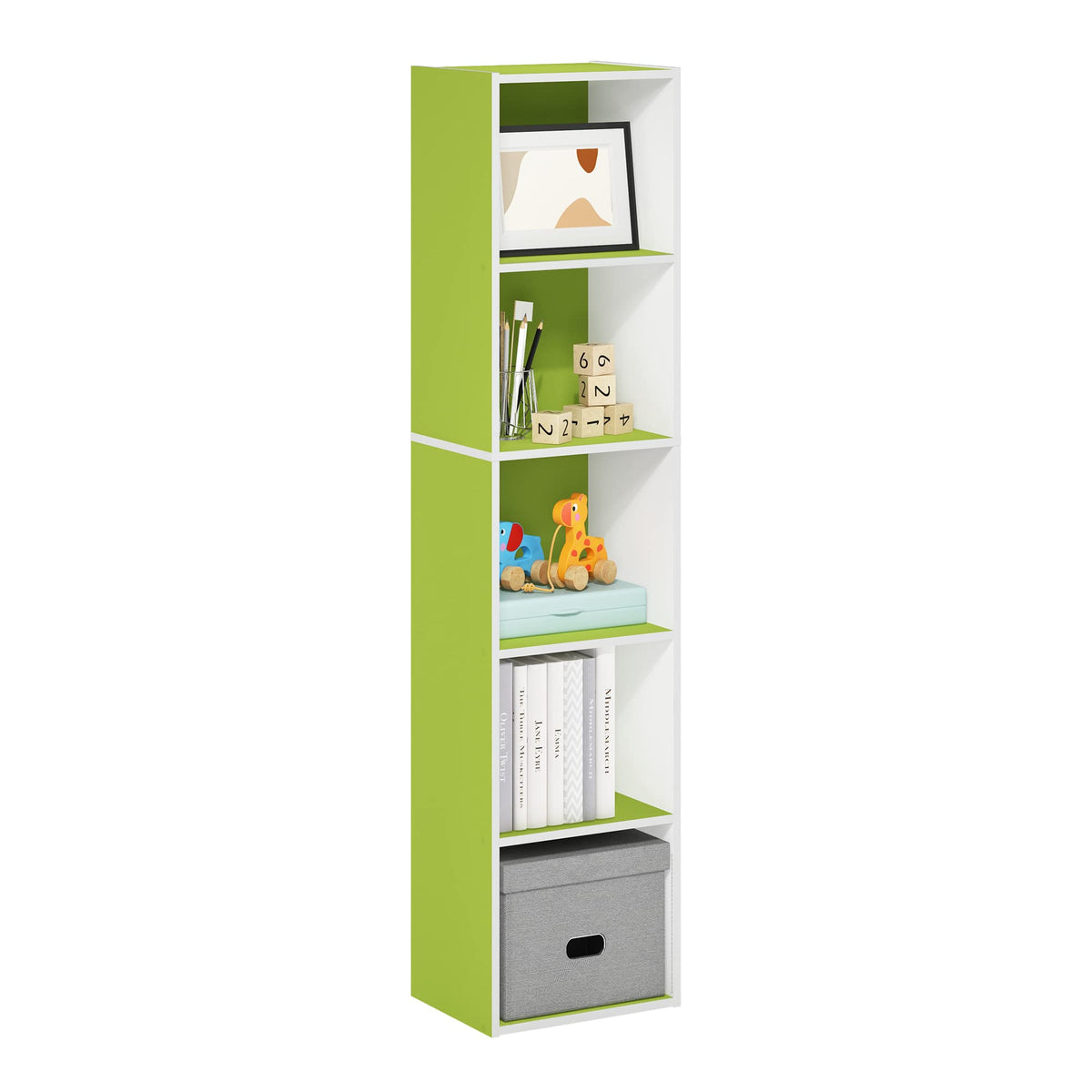 FormaHaven 5-Cube Bookshelf – Modern Open Storage Organizer