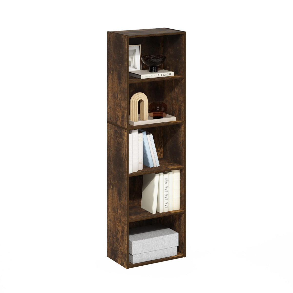 FormaHaven 5-Cube Bookshelf – Modern Open Storage Organizer