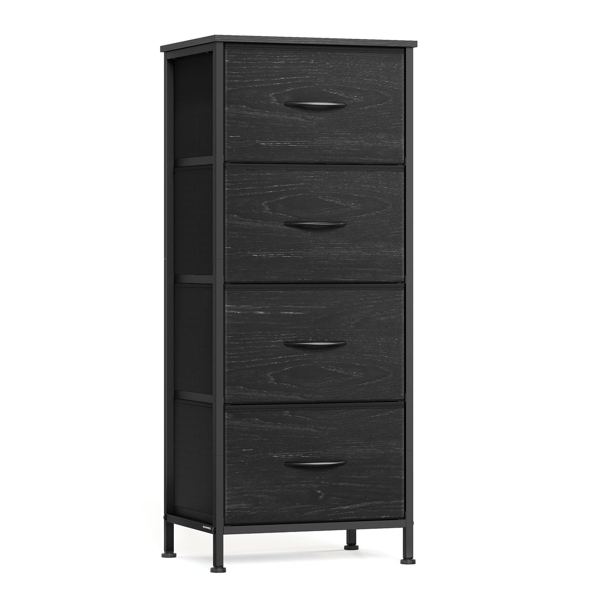 FormaHaven 4-Drawer Fabric Dresser with Steel Frame – Modern Storage Tower