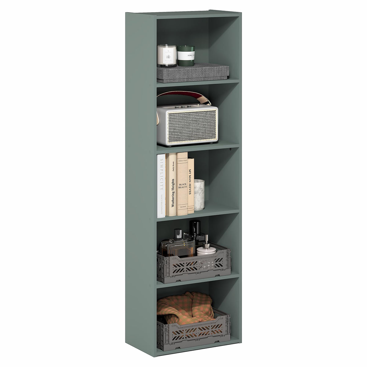 FormaHaven 5-Cube Bookshelf – Modern Open Storage Organizer