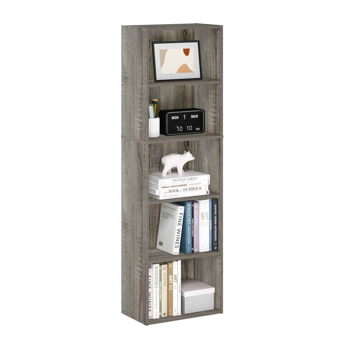 FormaHaven 5-Cube Bookshelf – Modern Open Storage Organizer
