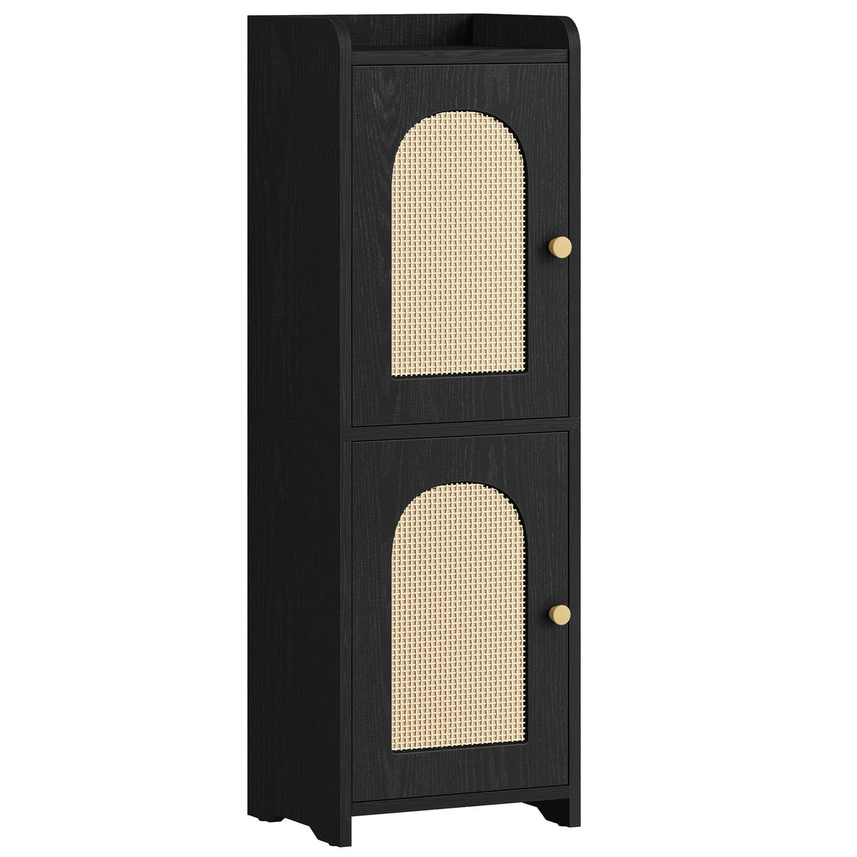 FormaHaven Slim Bathroom Storage Cabinet with 2 Doors – Adjustable Shelves, Arched Design