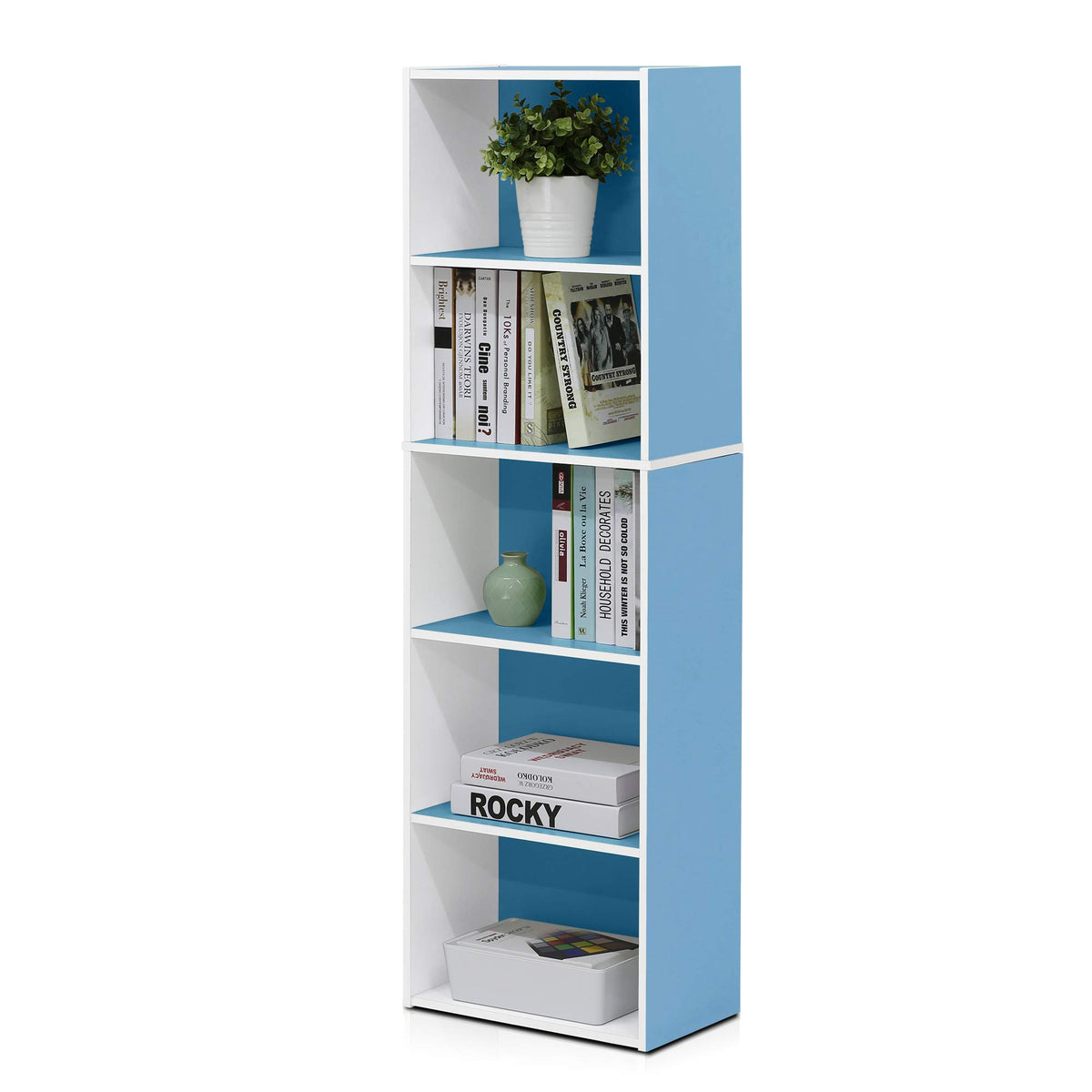 FormaHaven 5-Cube Bookshelf – Modern Open Storage Organizer