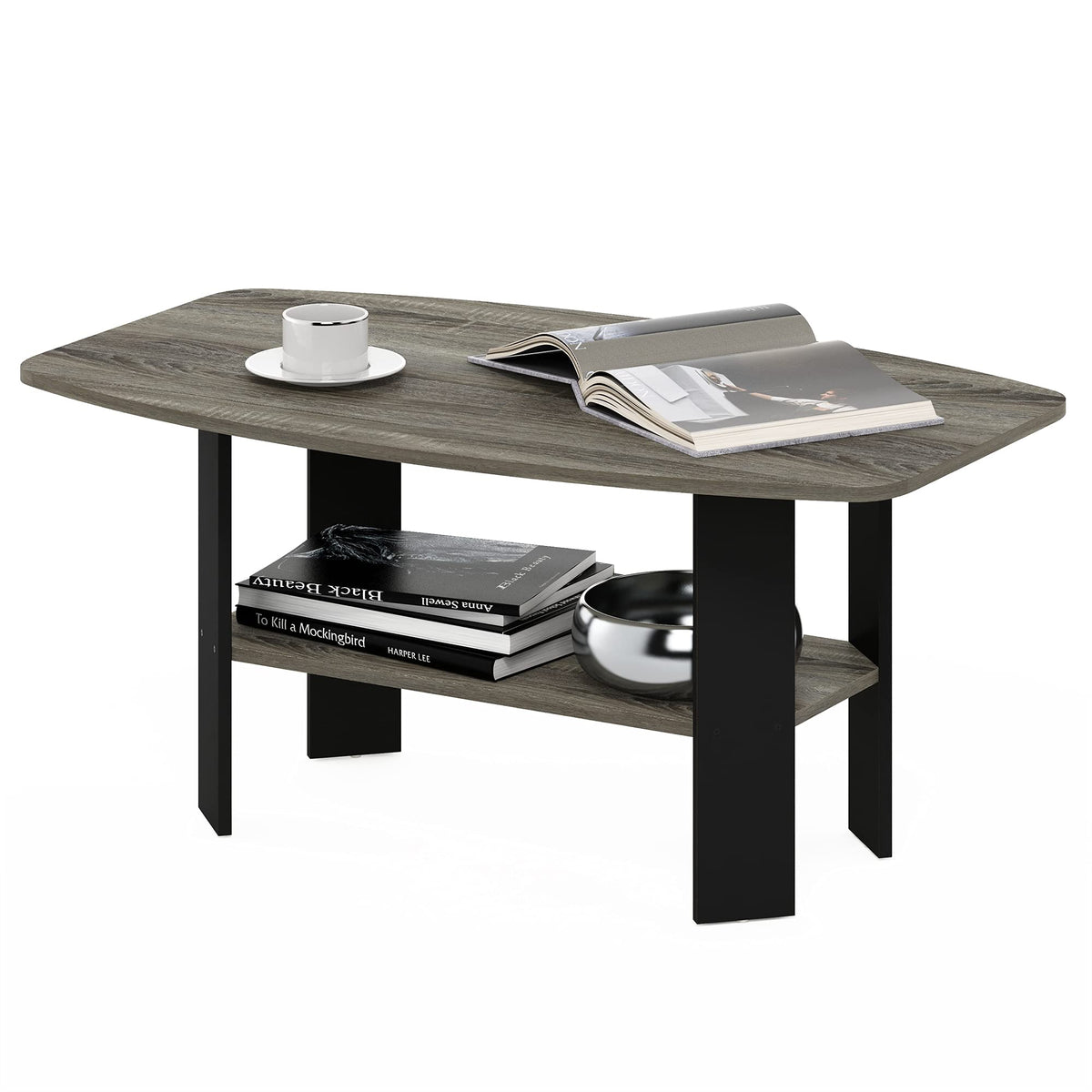 FormaHaven Modern 2-Tier Rectangular Coffee Table – Minimalist Living Room Table