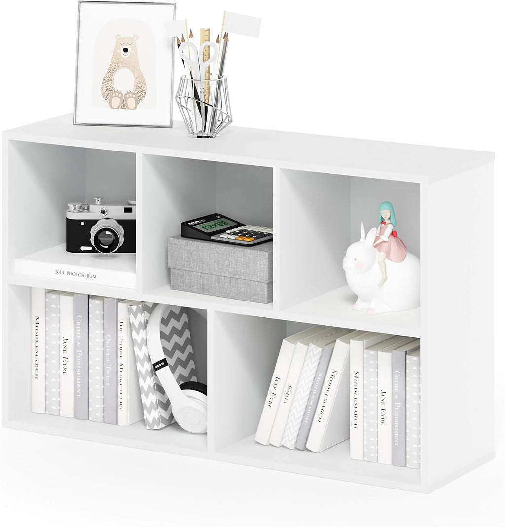 FormaHaven 5-Cube Bookshelf – Modern Open Storage Organizer