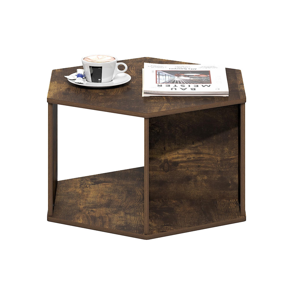 FormaHaven Modern 2-Tier Coffee Table with Open Storage Shelf