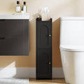 FormaHaven Slim Bathroom Storage Cabinet with 2 Doors – Adjustable Shelves, Arched Design