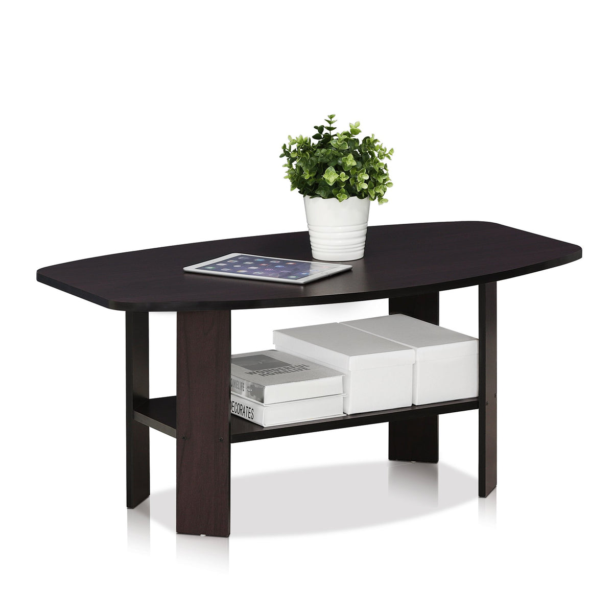 FormaHaven Modern 2-Tier Rectangular Coffee Table – Minimalist Living Room Table
