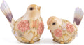 FormaHaven Hand-Painted Bird Figurines Set of 2 – Vintage Cottage Decor