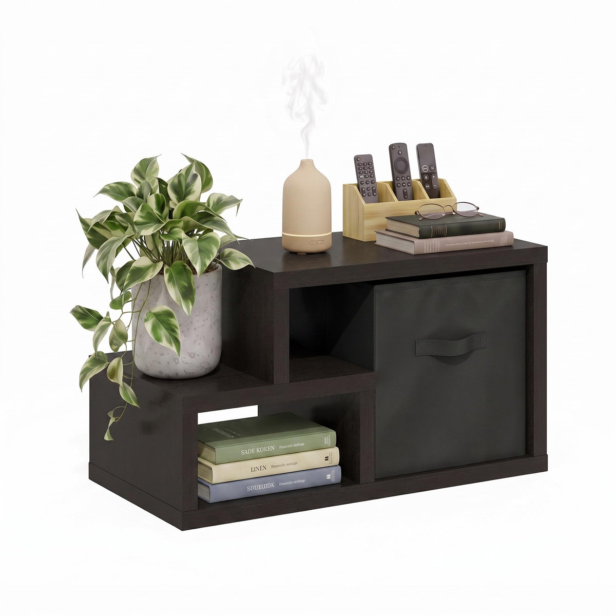 FormaHaven Modern White Rectangular Coffee Table – Thick Top, 100 lb Capacity