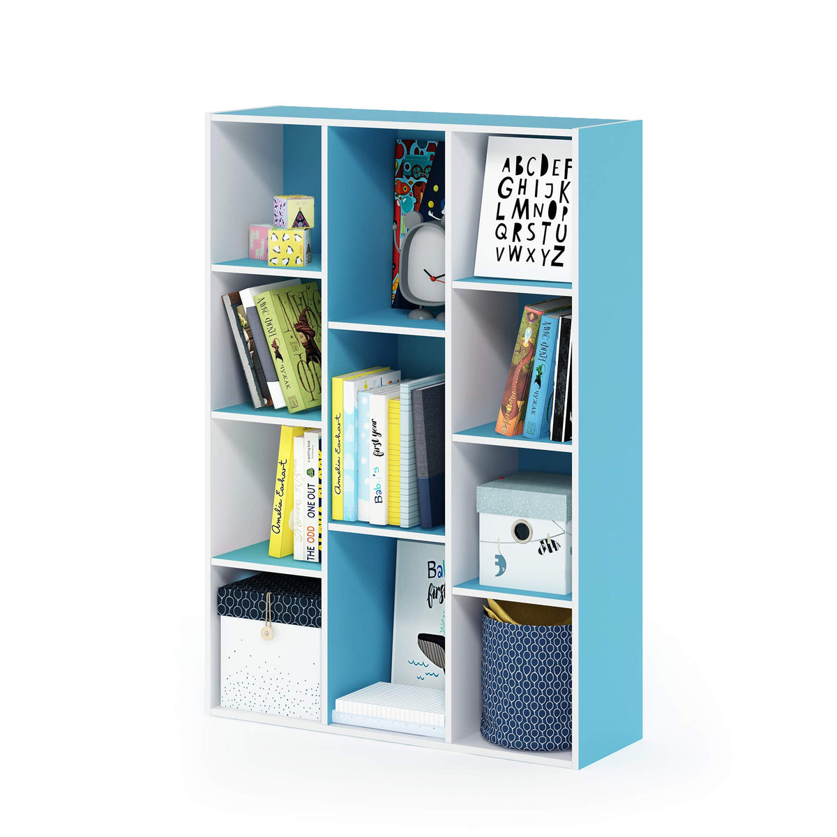 FormaHaven 5-Cube Bookshelf – Modern Open Storage Organizer