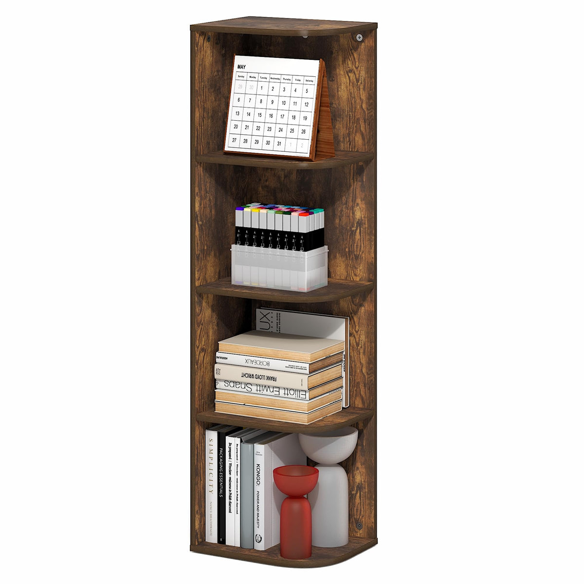 FormaHaven 5-Cube Bookshelf – Modern Open Storage Organizer