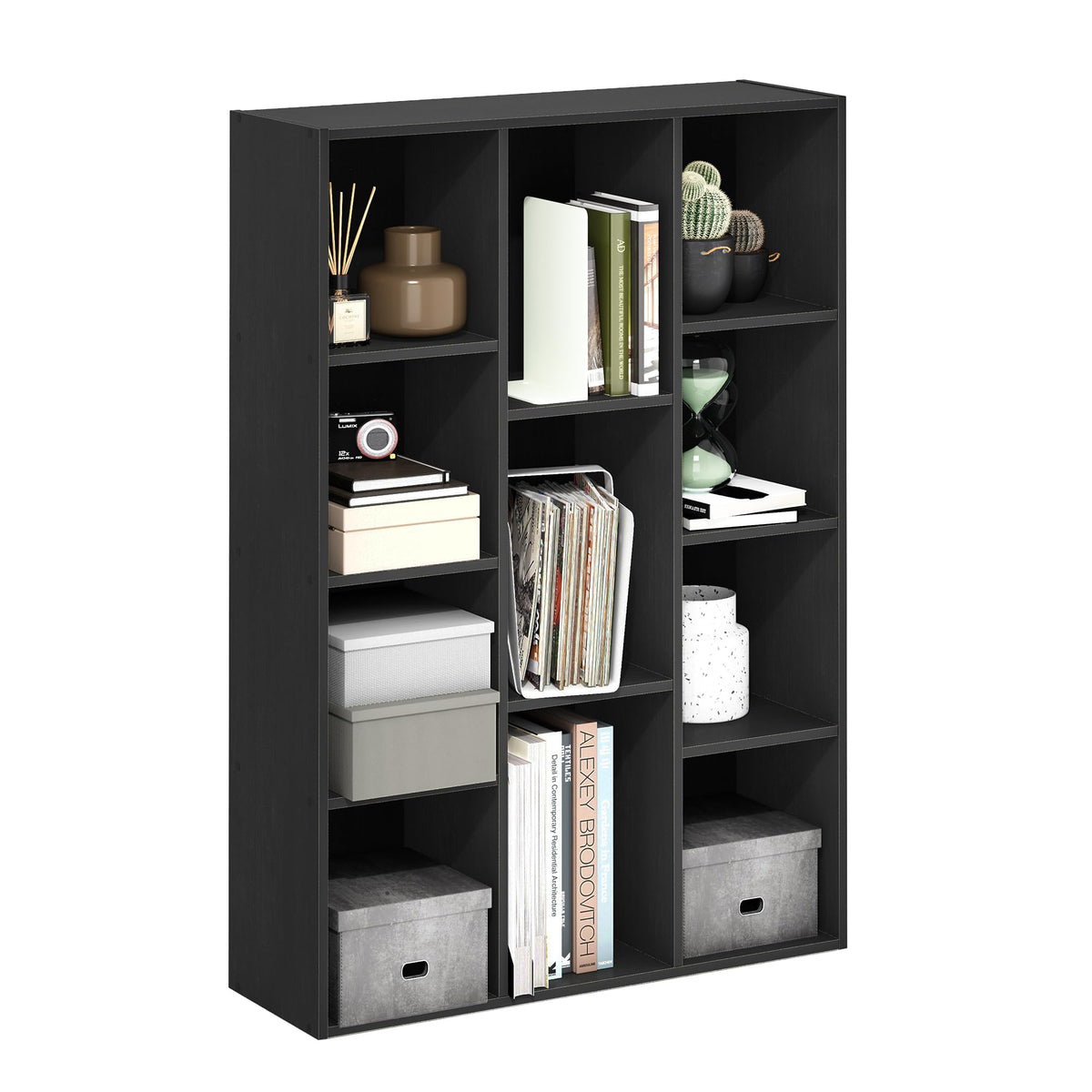FormaHaven 5-Cube Bookshelf – Modern Open Storage Organizer