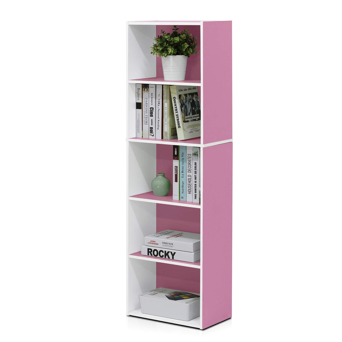 FormaHaven 5-Cube Bookshelf – Modern Open Storage Organizer