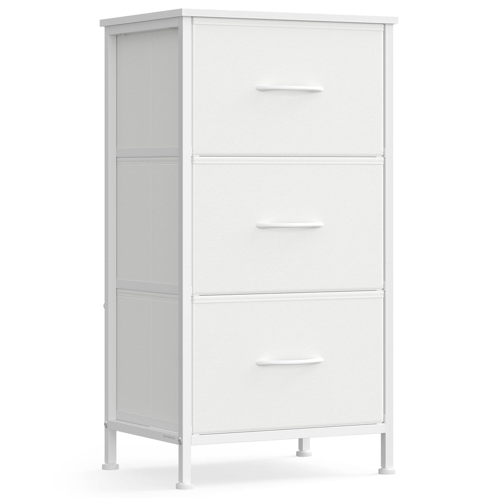 FormaHaven 4-Drawer Fabric Dresser with Steel Frame – Modern Storage Tower