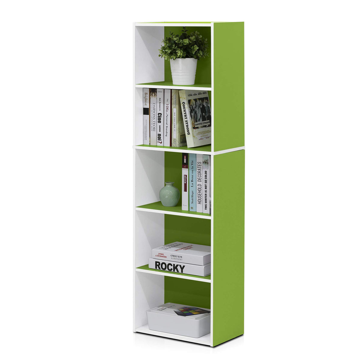 FormaHaven 5-Cube Bookshelf – Modern Open Storage Organizer