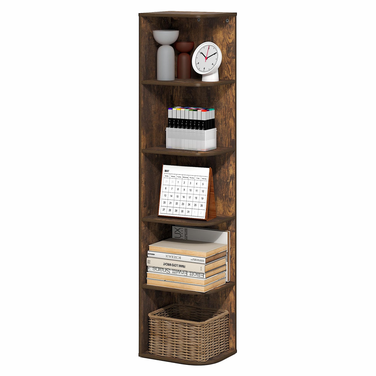 FormaHaven 5-Cube Bookshelf – Modern Open Storage Organizer