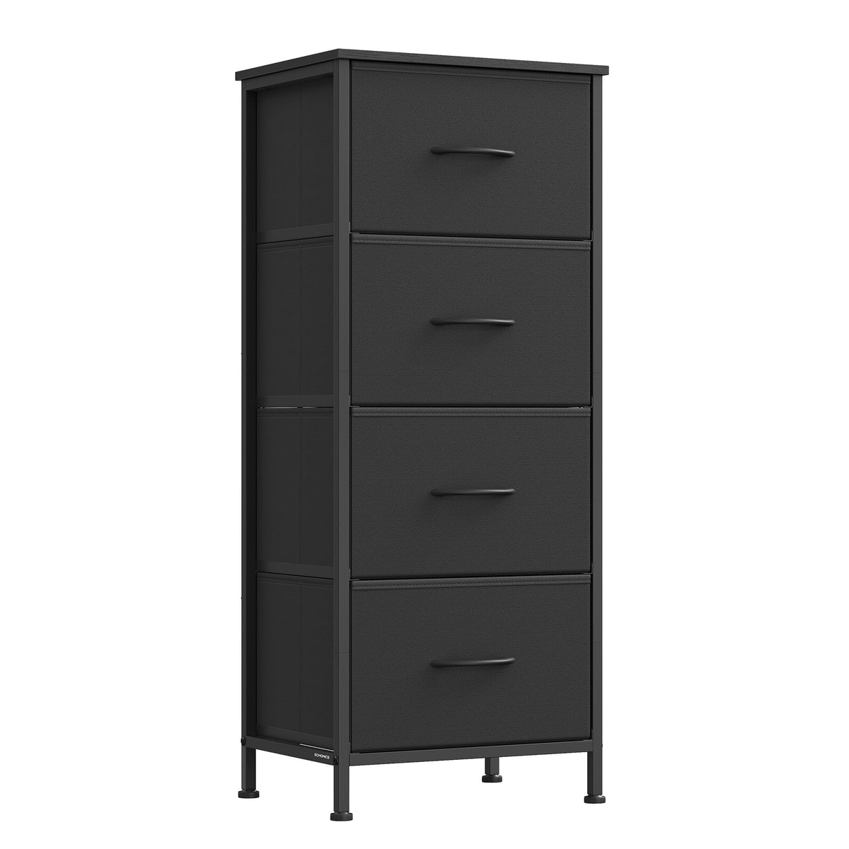 FormaHaven 4-Drawer Fabric Dresser with Steel Frame – Modern Storage Tower