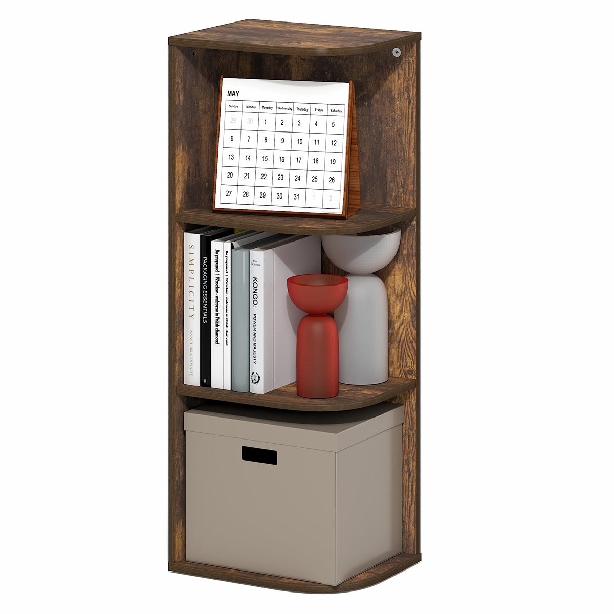 FormaHaven 5-Cube Bookshelf – Modern Open Storage Organizer