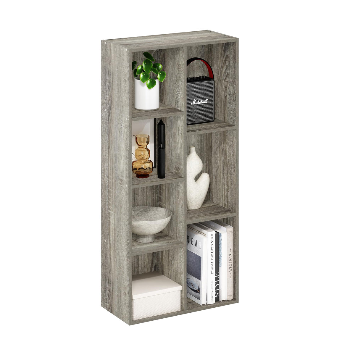 FormaHaven 5-Cube Bookshelf – Modern Open Storage Organizer