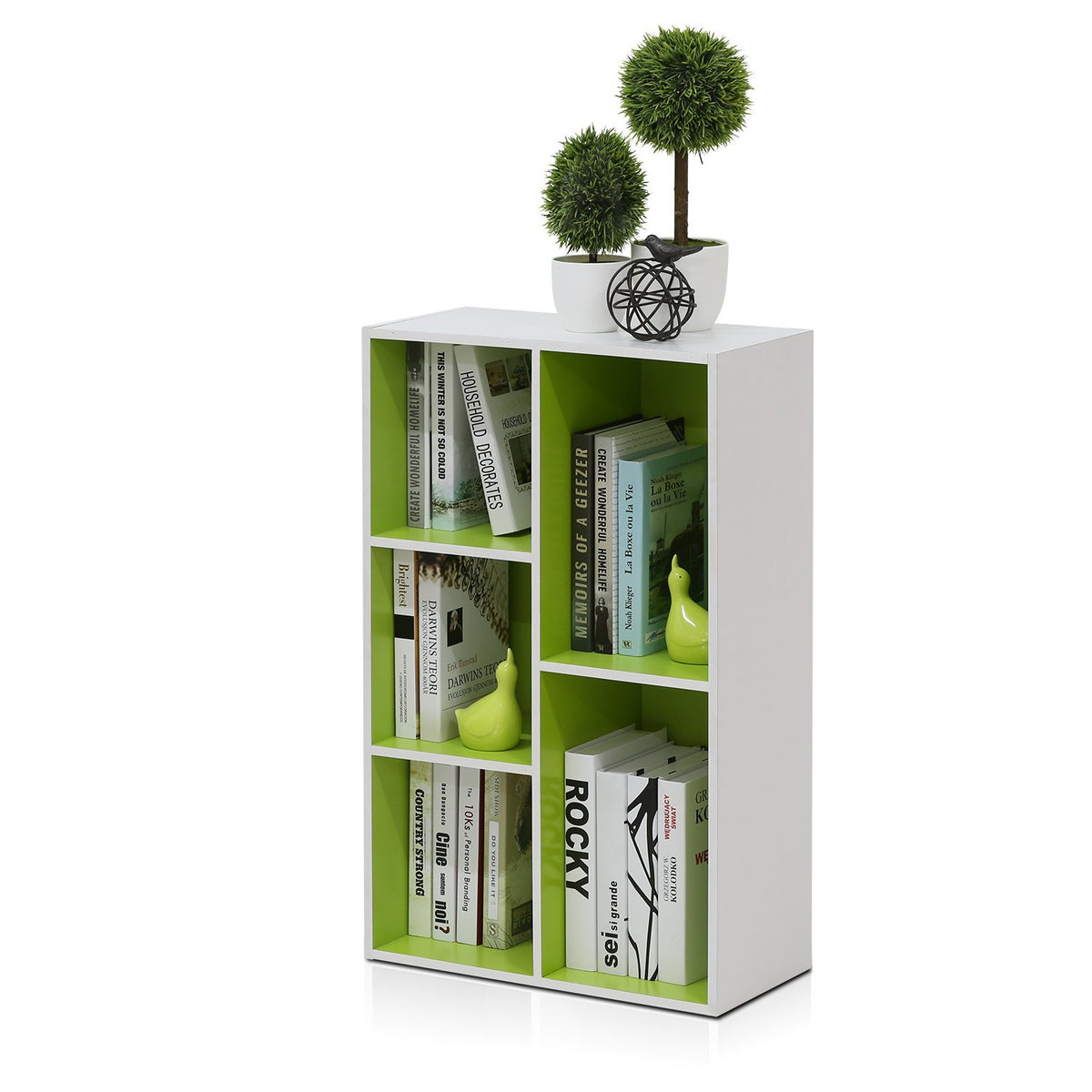 FormaHaven 5-Cube Bookshelf – Modern Open Storage Organizer